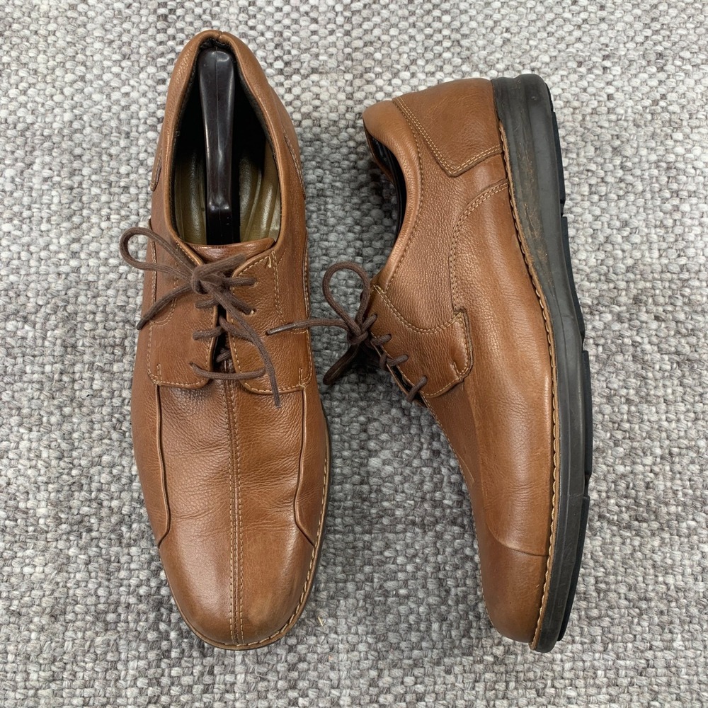 Johnston & Murphy Oxford Mens 11.5 M Tan Leather Bicycle Toe 20-3300
